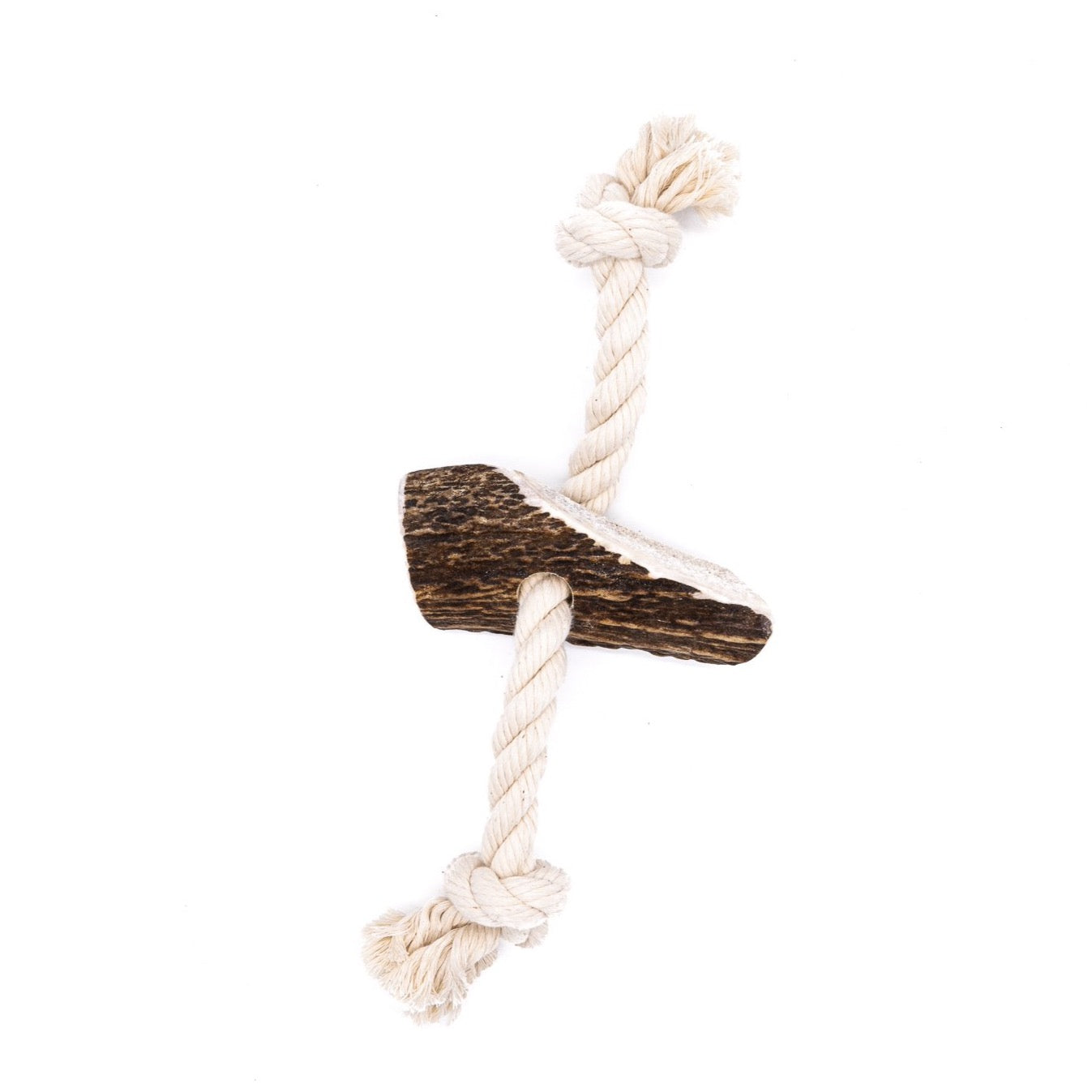 Large Split Elk Antler Rope Toy – Perfect Pet Chews