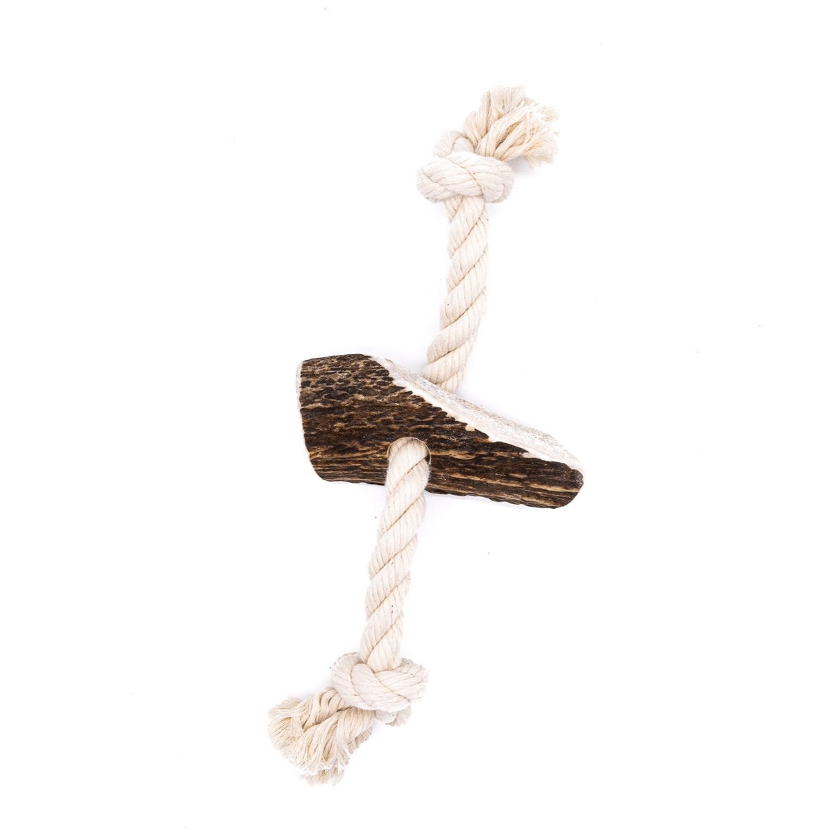 Large Split Elk Antler Rope Toy