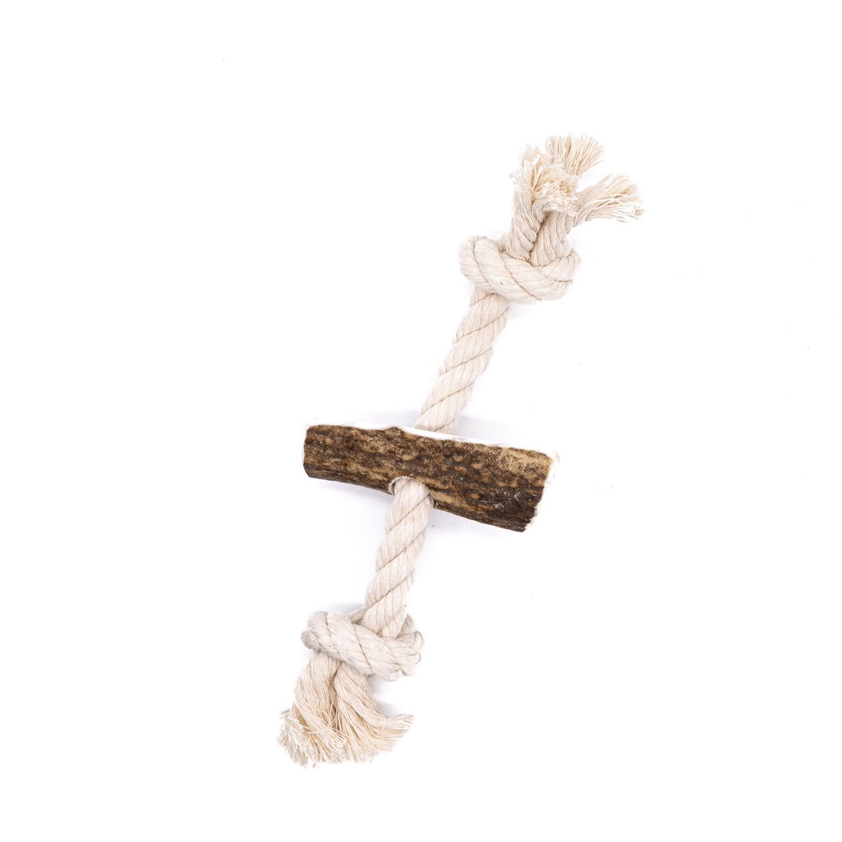 Medium Split Elk Antler Rope Toy